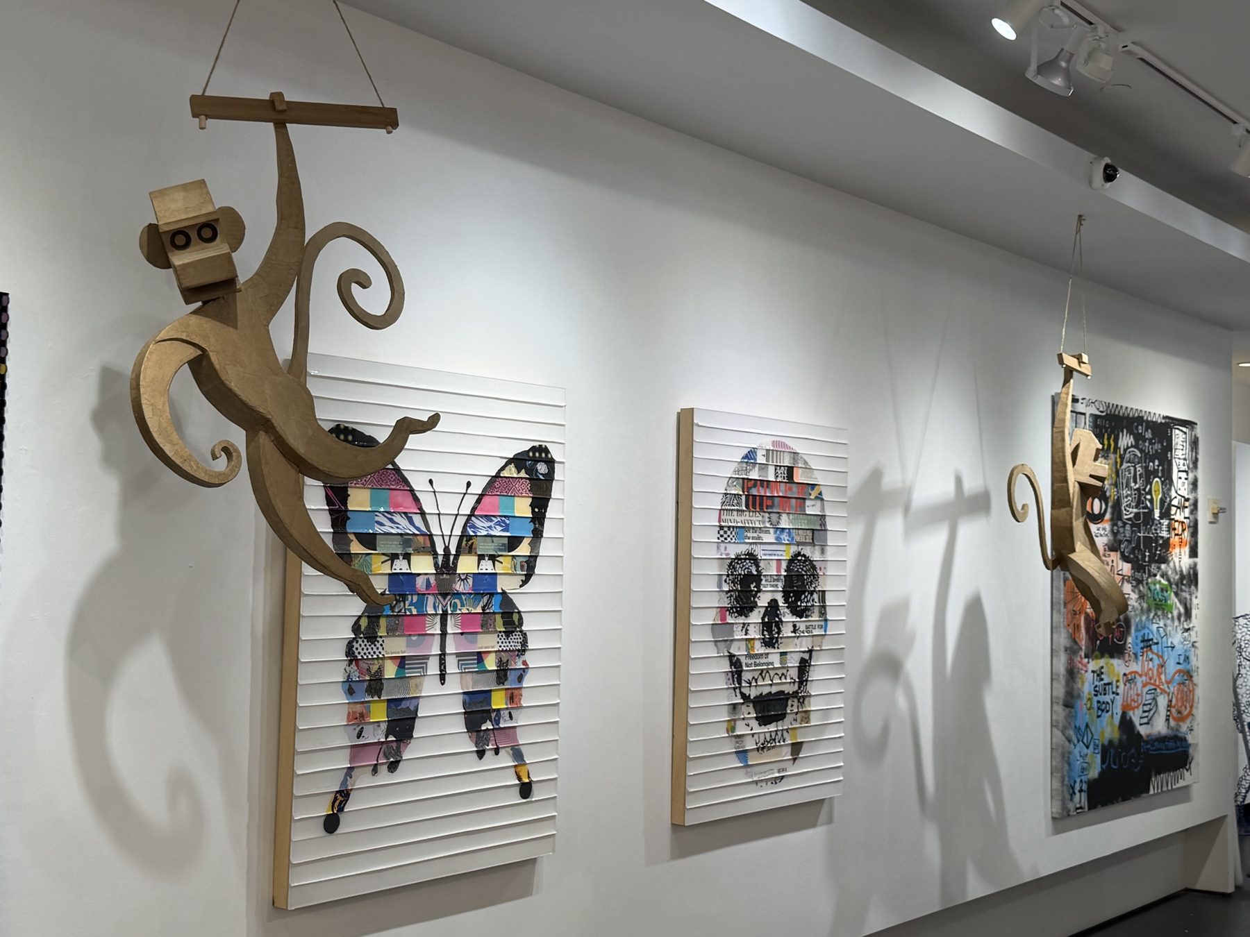 Installation view, 458 West Broadway, with James Grashow monkeys