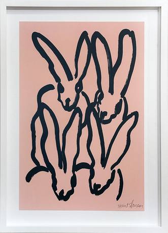 Hunt Slonem, Peach Bunnies
