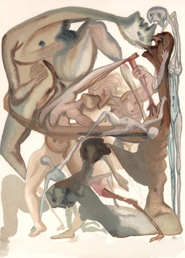 Salvador Dalí, Inferno Canto 11: At the Edge of the Seventh Bolge