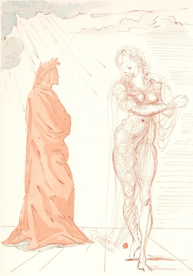 Salvador Dalí, Inferno Canto 2: Virgil Comforts Dante