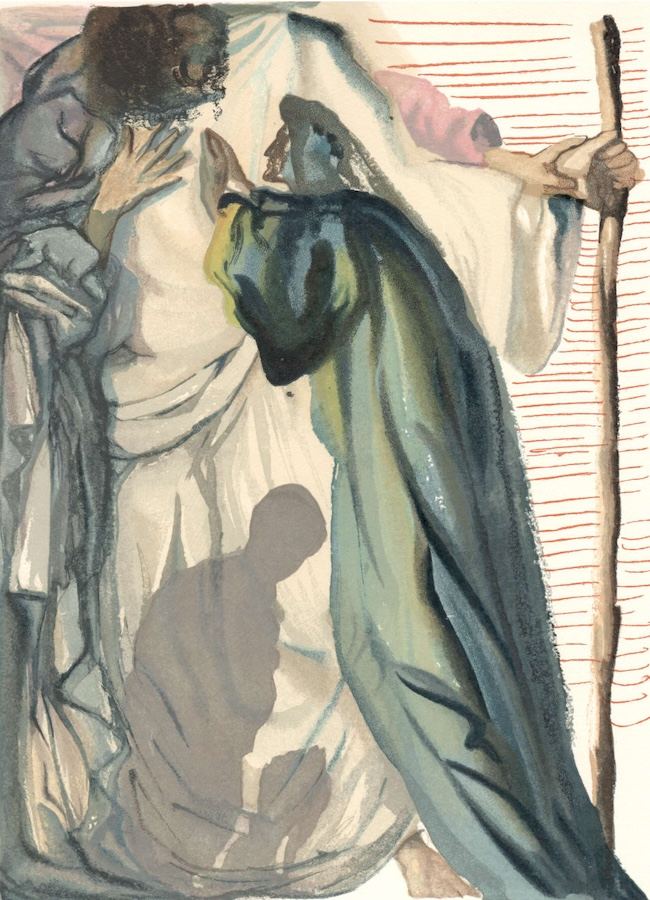 Salvador Dalí, Purgatory Canto 14: A Spirit Interrogating Dante